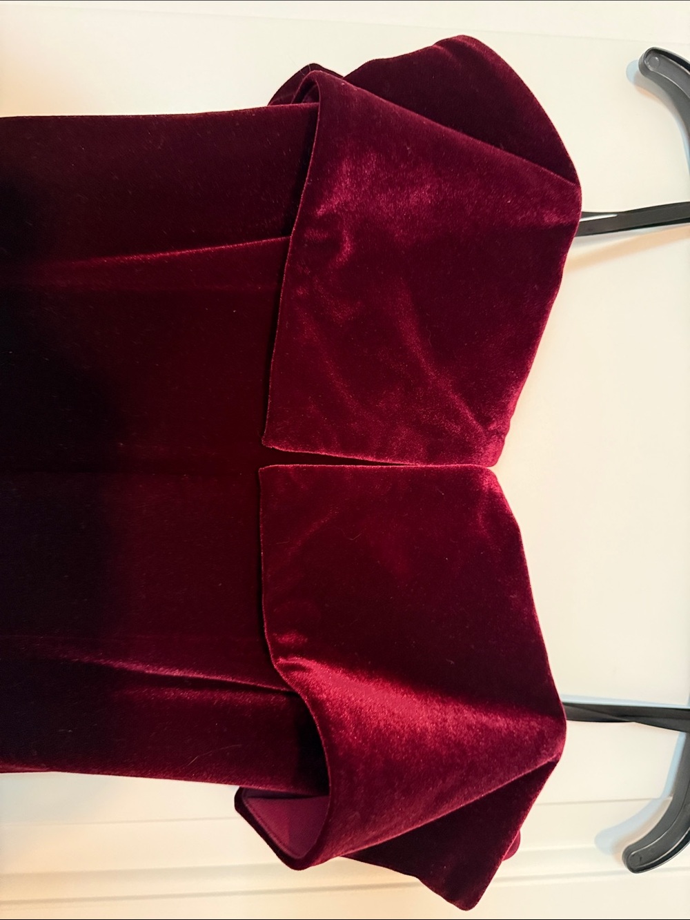 Xscape Velvet Evening Dress in Wine - Picture 6 of 6